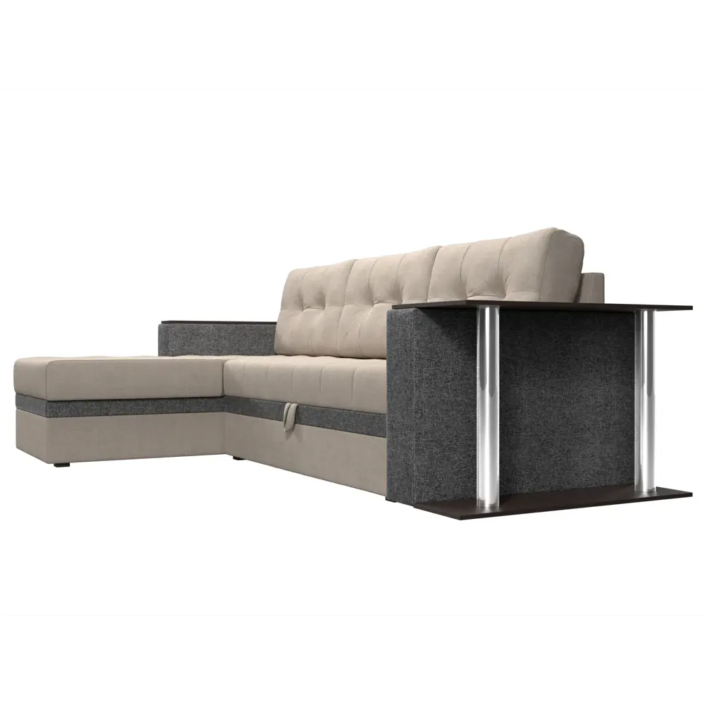 Фото 3 Диван Лига Диванов Атланта 110821L 249x93x154 см рогожка цвет бежевый/серый Фото 3 Диван Лига Диванов Атланта 110821L 249x93x154 см рогожка цвет бежевый/серый