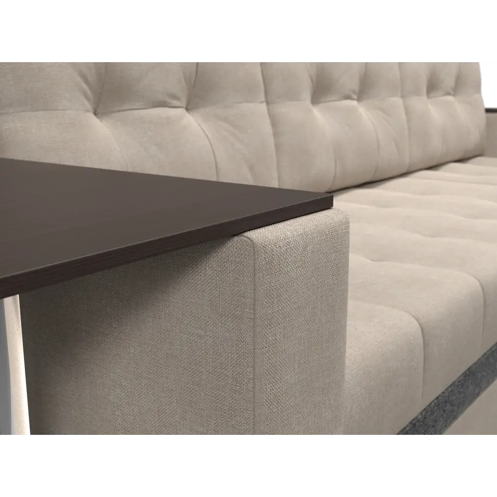 Фото 4 Диван Лига Диванов Атланта 106979 249x93x154 см рогожка цвет бежевый/серый