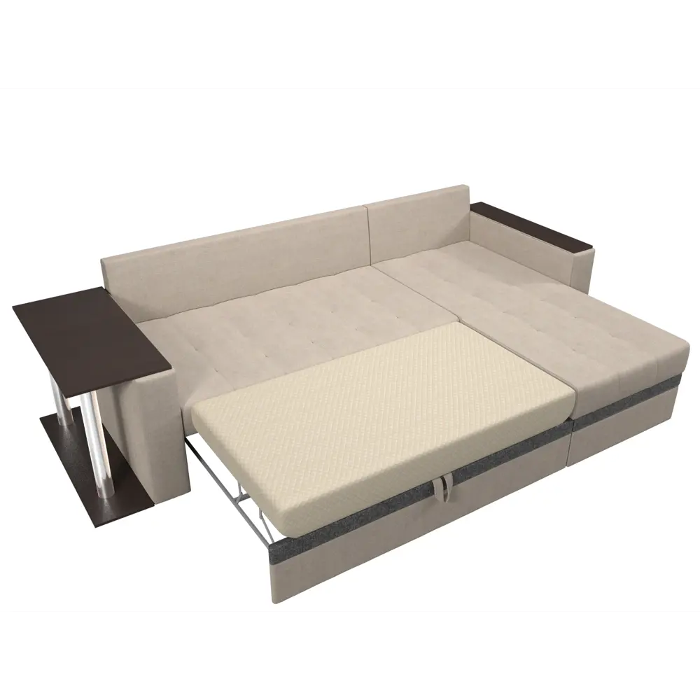 Фото 6 Диван Лига Диванов Атланта 106979 249x93x154 см рогожка цвет бежевый/серый