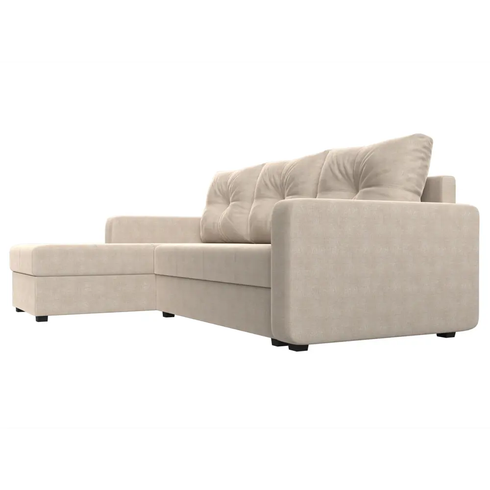 Фото 4 Диван Лига Диванов Ливерпуль Лайт 117735L 230x85x140 см рогожка цвет бежевый