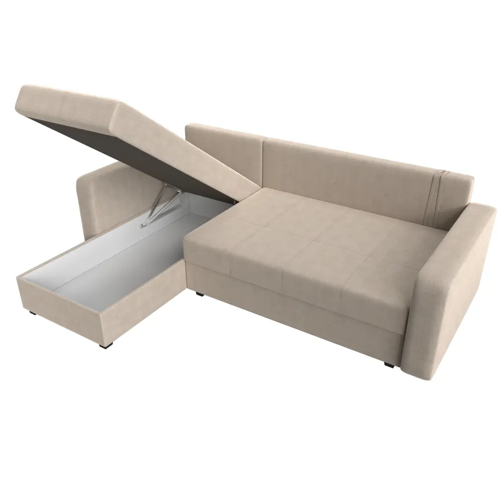 Фото 9 Диван Лига Диванов Ливерпуль Лайт 117735L 230x85x140 см рогожка цвет бежевый