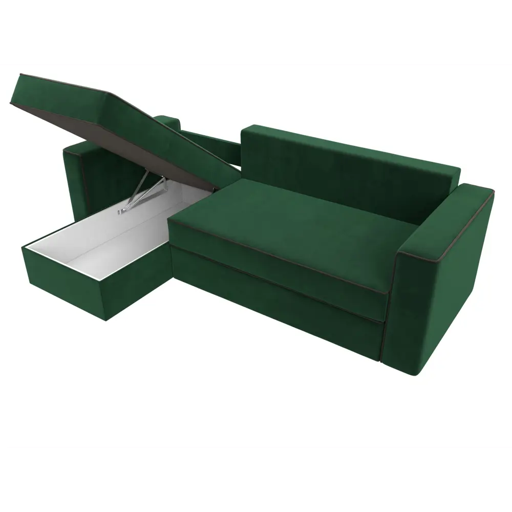 Фото 9 Диван Лига Диванов Принстон 110839L 244x85x150 см велюр цвет зеленый Фото 9 Диван Лига Диванов Принстон 110839L 244x85x150 см велюр цвет зеленый