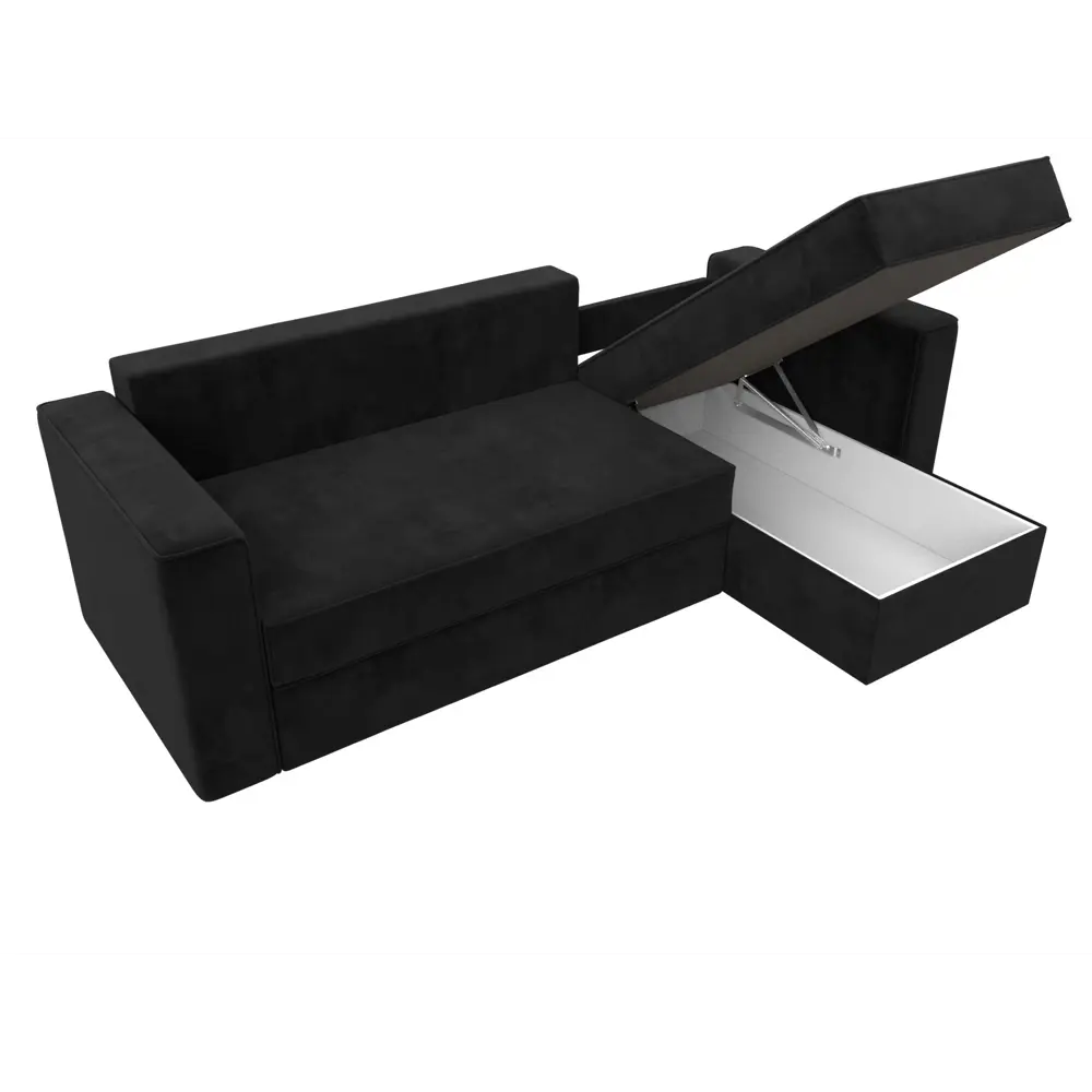 Фото 9 Диван Лига Диванов Принстон 110834 244x85x150 см велюр цвет черный Фото 9 Диван Лига Диванов Принстон 110834 244x85x150 см велюр цвет черный