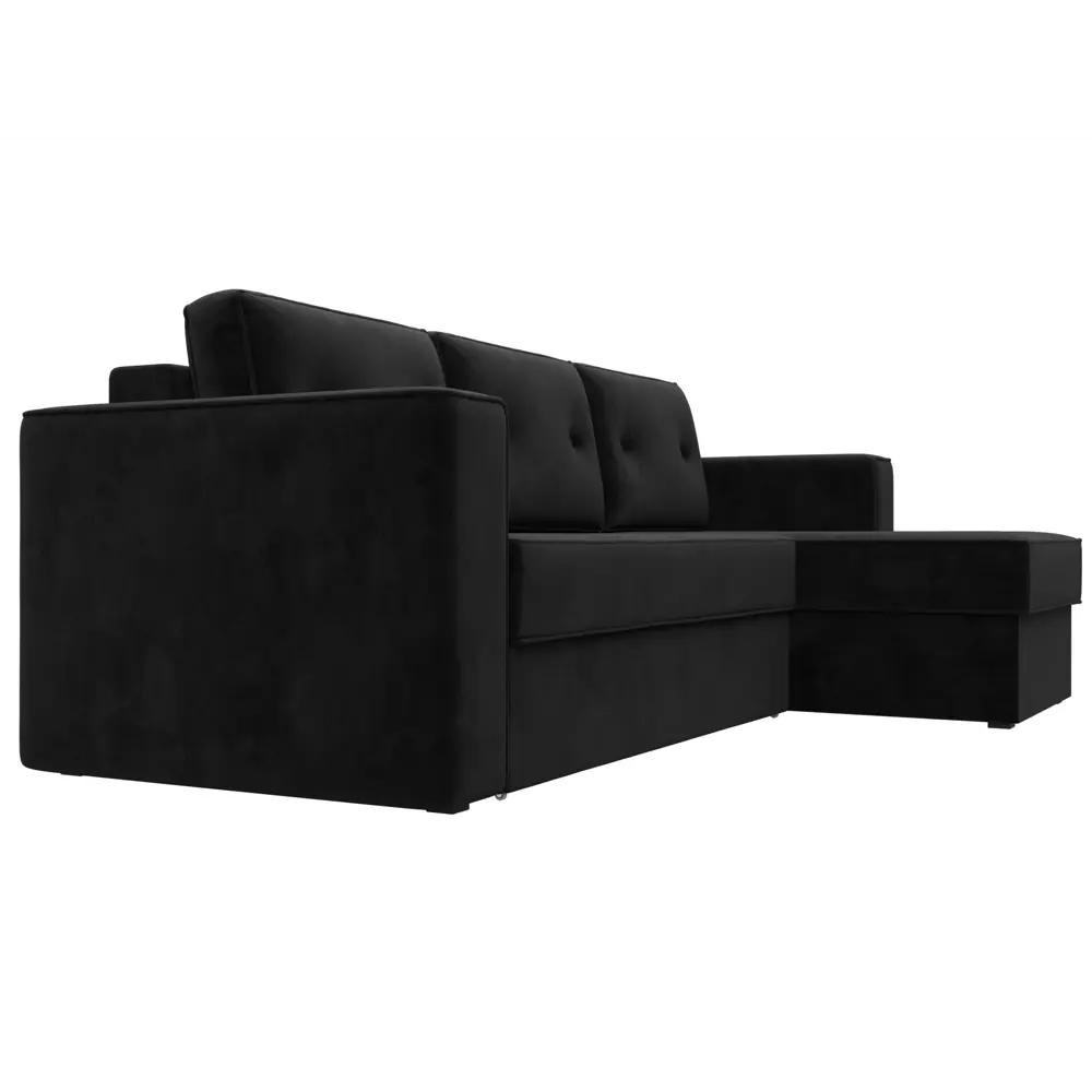 Фото 4 Диван Лига Диванов Принстон 110834 244x85x150 см велюр цвет черный Фото 4 Диван Лига Диванов Принстон 110834 244x85x150 см велюр цвет черный