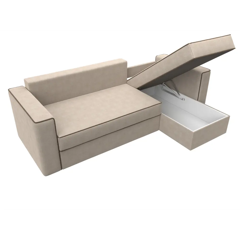 Фото 9 Диван Лига Диванов Принстон 29370 244x85x150 см рогожка цвет бежевый