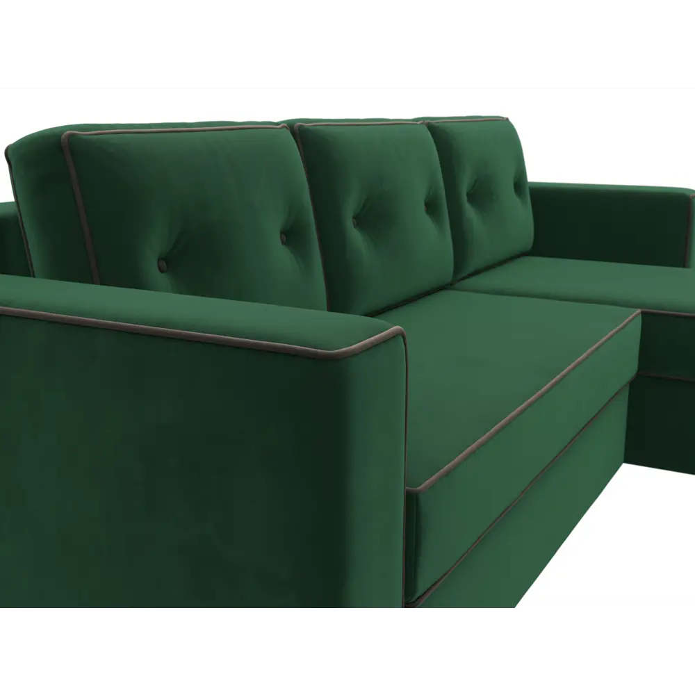 Фото 3 Диван Лига Диванов Принстон 110839 244x85x150 см велюр цвет зеленый Фото 3 Диван Лига Диванов Принстон 110839 244x85x150 см велюр цвет зеленый