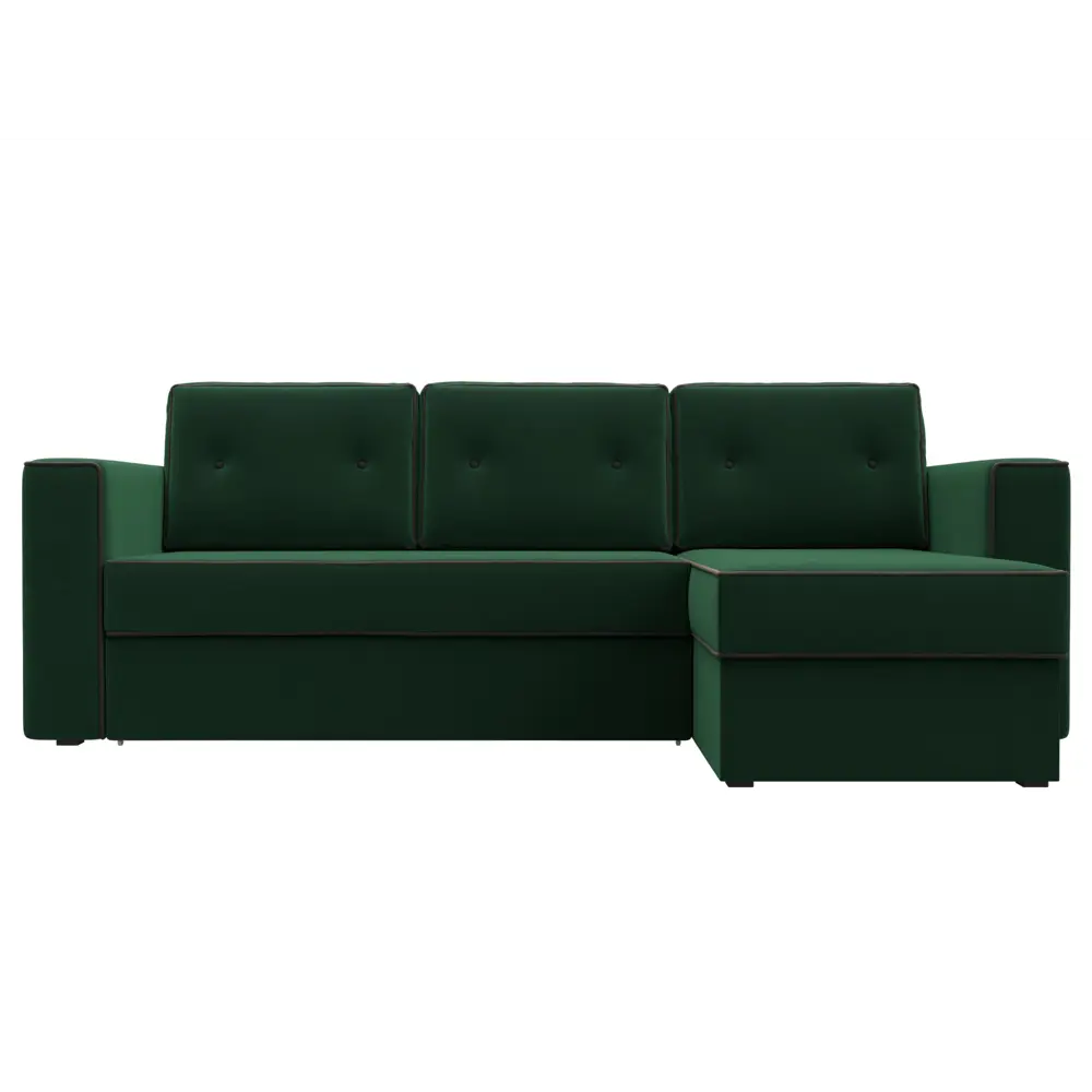 Фото 2 Диван Лига Диванов Принстон 110839 244x85x150 см велюр цвет зеленый Фото 2 Диван Лига Диванов Принстон 110839 244x85x150 см велюр цвет зеленый