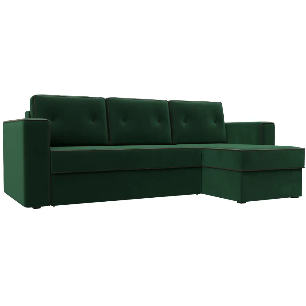 Фото Диван Лига Диванов Принстон 110839 244x85x150 см велюр цвет зеленый Фото Диван Лига Диванов Принстон 110839 244x85x150 см велюр цвет зеленый