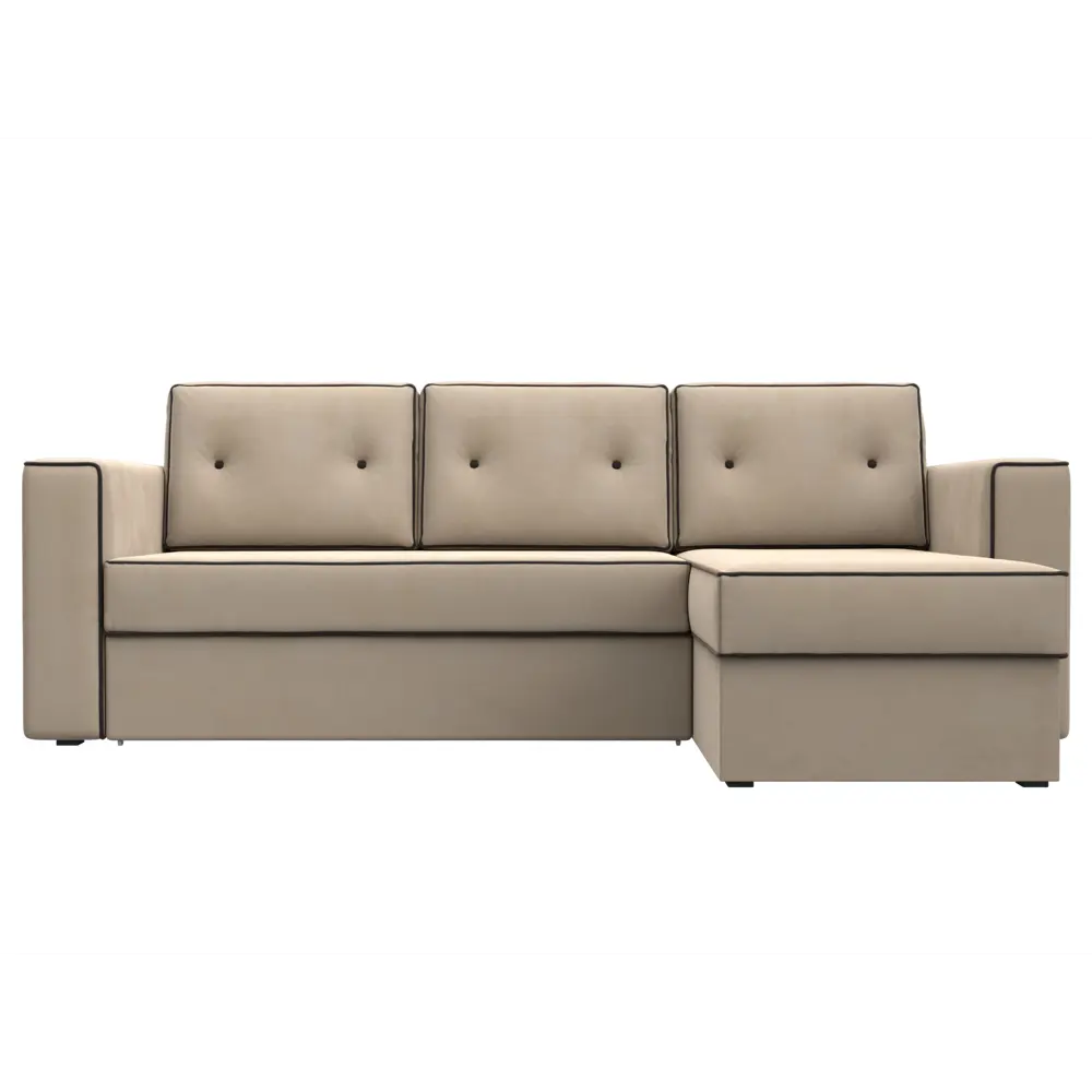 Фото 2 Диван Лига Диванов Принстон 110840 244x85x150 см велюр цвет бежевый