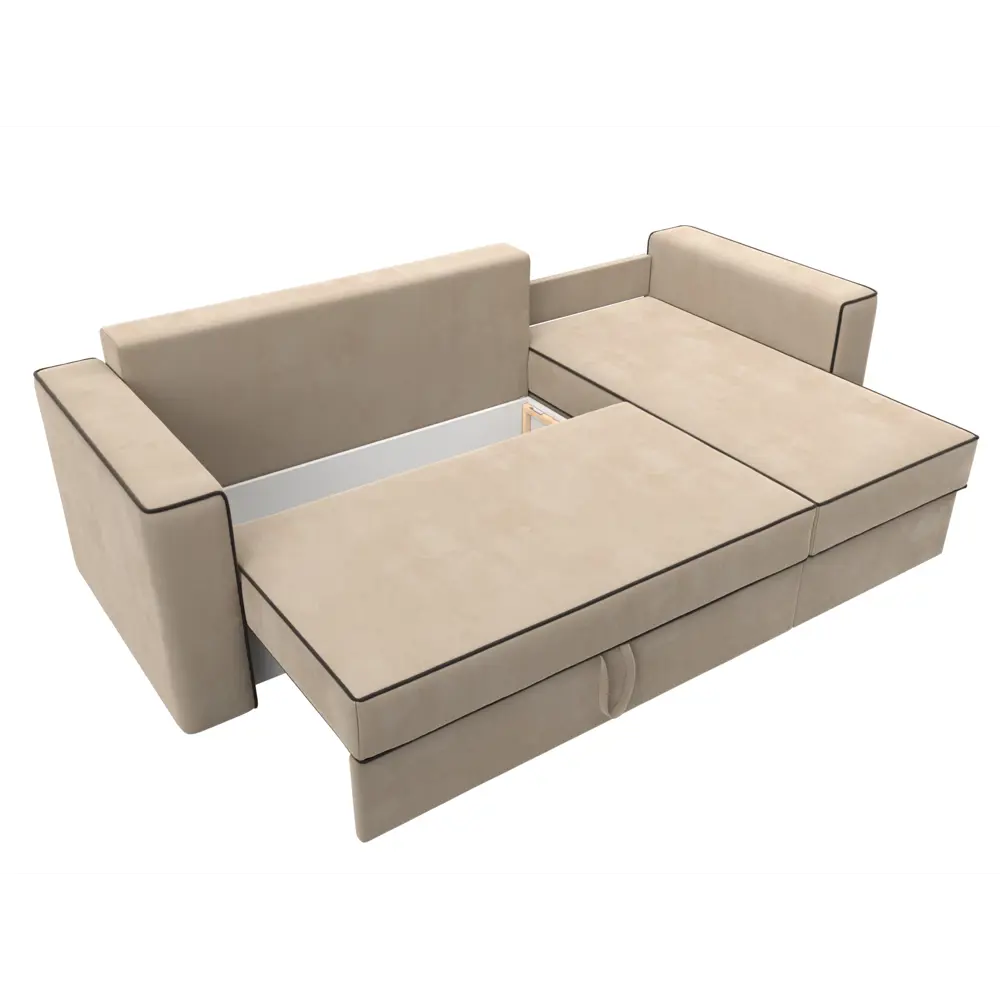 Фото 7 Диван Лига Диванов Принстон 110840 244x85x150 см велюр цвет бежевый