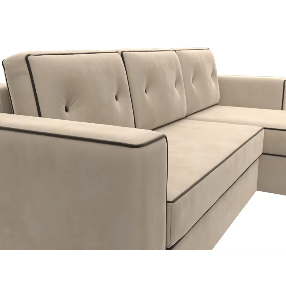 Фото 3 Диван Лига Диванов Принстон 110840 244x85x150 см велюр цвет бежевый