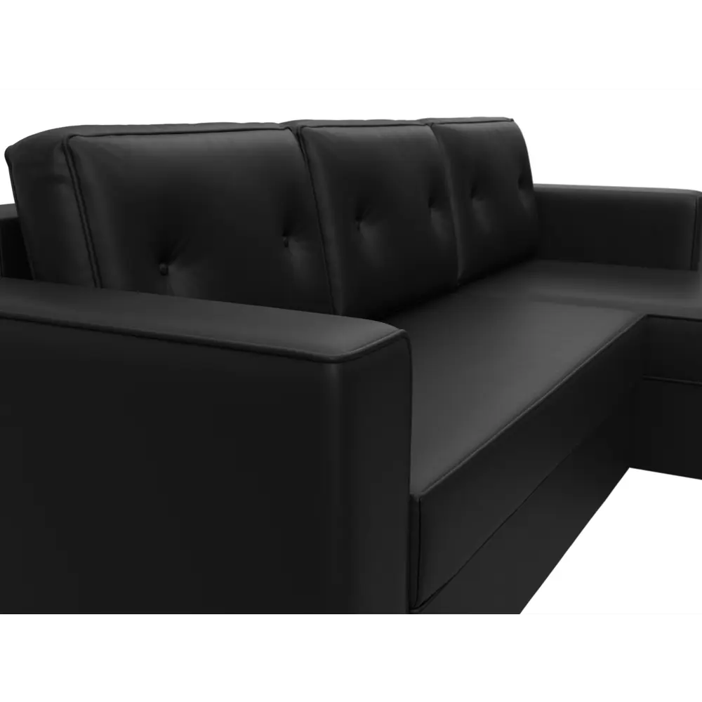 Фото 3 Диван Лига Диванов Принстон 121812 244x85x150 см искусственная кожа цвет черный