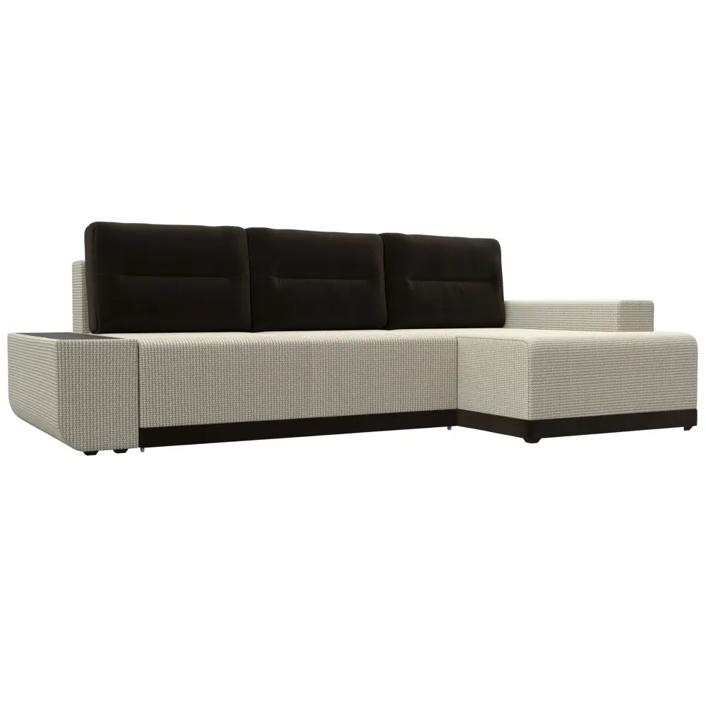 Фото Диван Лига Диванов Чикаго 110781 249x90x154 см рогожка цвет бежевый Фото Диван Лига Диванов Чикаго 110781 249x90x154 см рогожка цвет бежевый