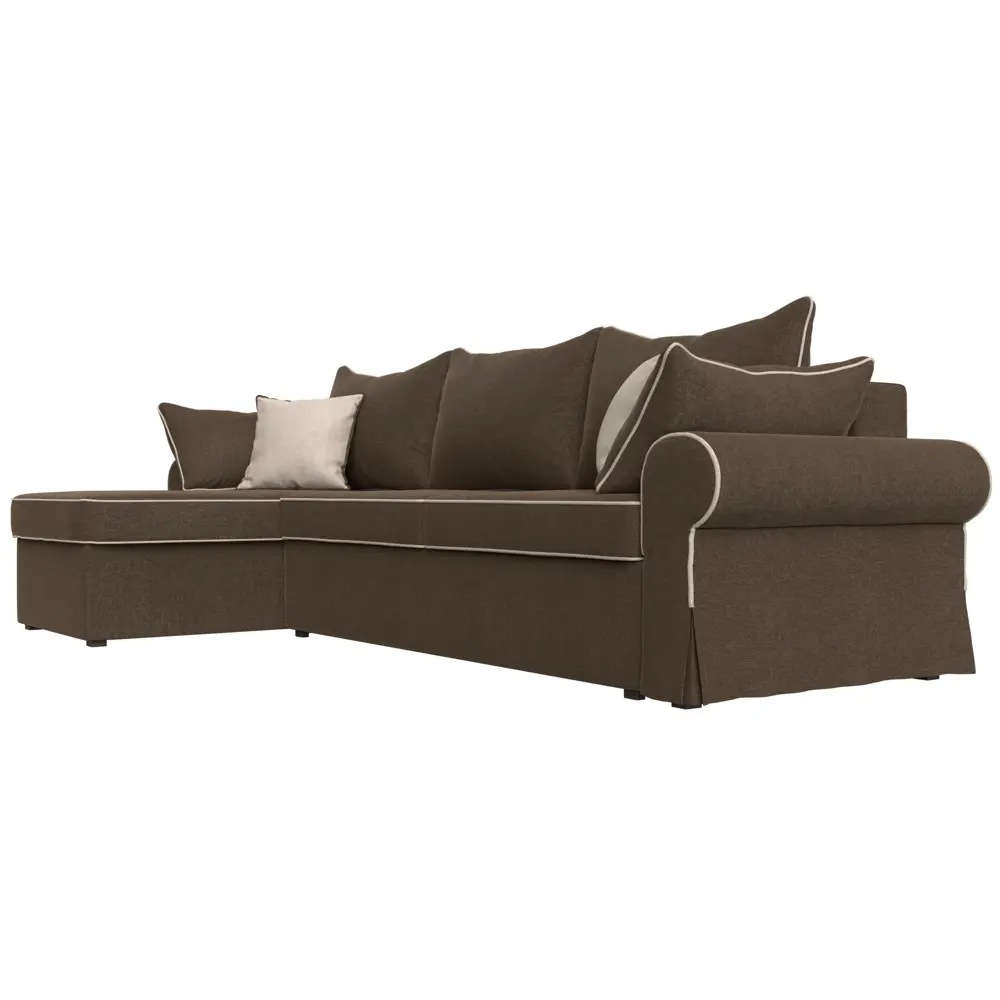 Фото 5 Диван Лига Диванов Элис 110277L 265x83x157 см рогожка цвет коричневый Фото 5 Диван Лига Диванов Элис 110277L 265x83x157 см рогожка цвет коричневый