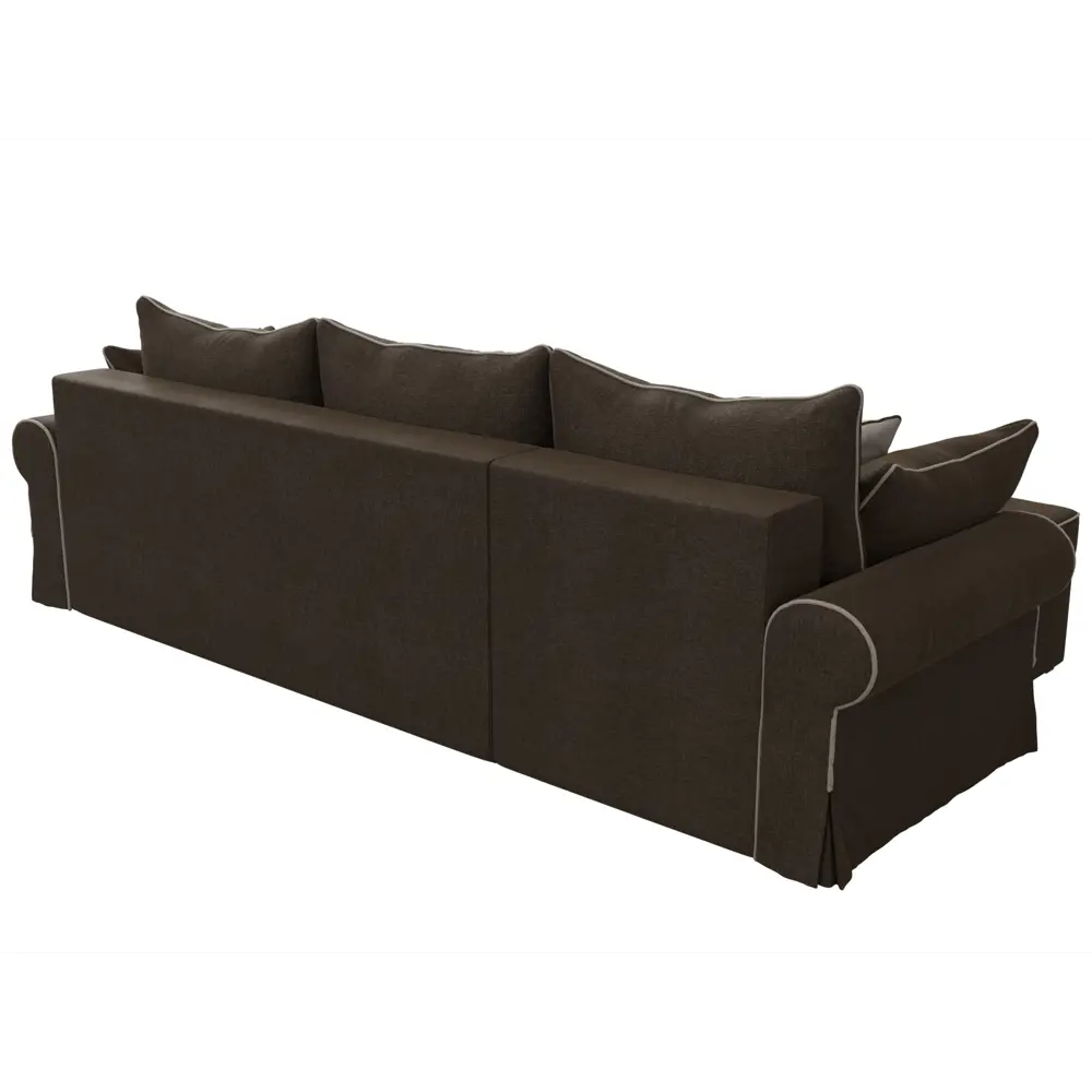 Фото 3 Диван Лига Диванов Элис 110277L 265x83x157 см рогожка цвет коричневый Фото 3 Диван Лига Диванов Элис 110277L 265x83x157 см рогожка цвет коричневый