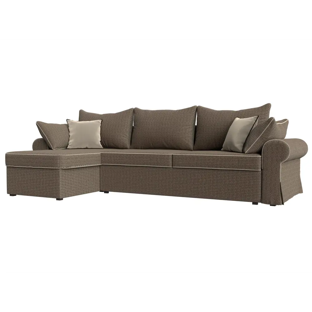 Фото Диван Лига Диванов Элис 110284L 265x83x157 см искусственная кожа цвет коричневый Фото Диван Лига Диванов Элис 110284L 265x83x157 см искусственная кожа цвет коричневый