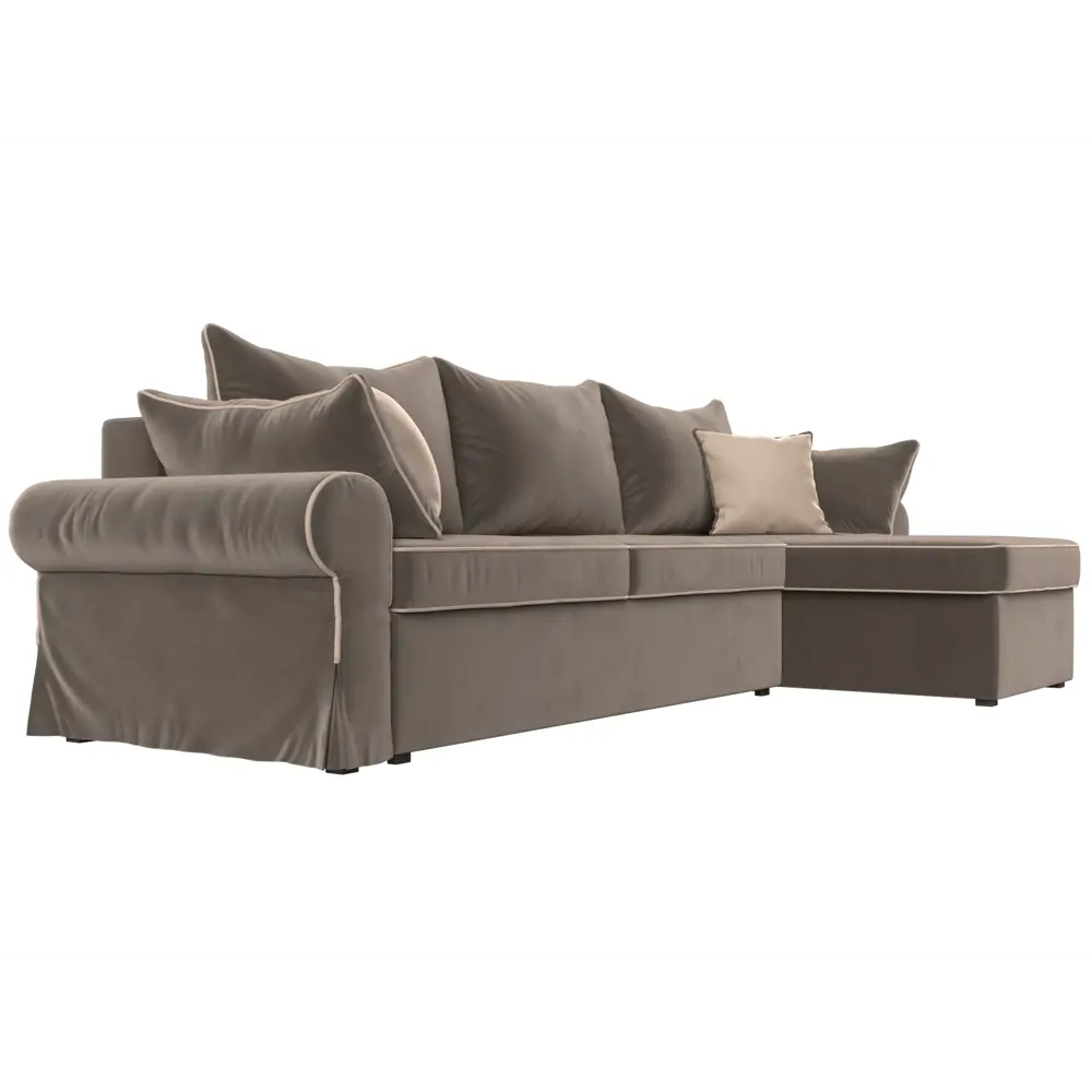 Фото 5 Диван Лига Диванов Элис 31480 265x83x157 см велюр цвет коричневый