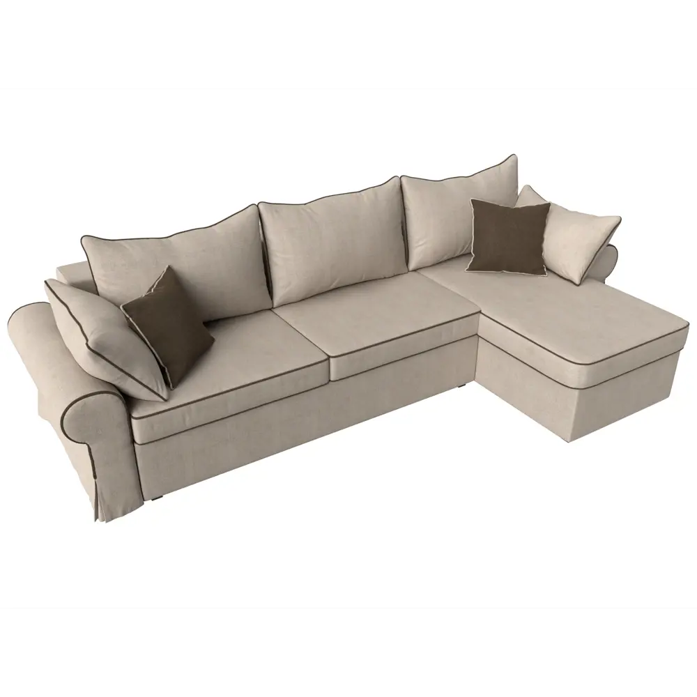 Фото 2 Диван Лига Диванов Элис 110276 265x83x157 см рогожка цвет бежевый