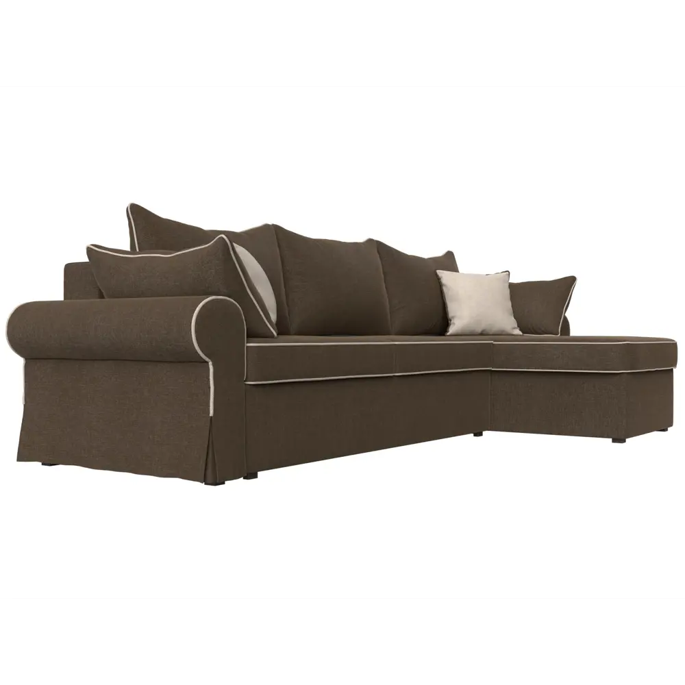 Фото 5 Диван Лига Диванов Элис 110277 265x83x157 см рогожка цвет коричневый Фото 5 Диван Лига Диванов Элис 110277 265x83x157 см рогожка цвет коричневый