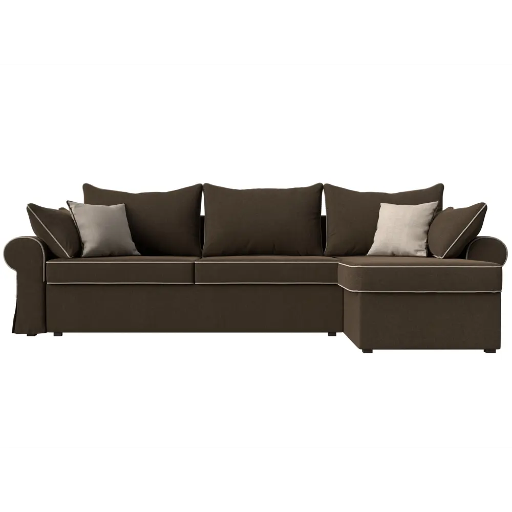 Фото 6 Диван Лига Диванов Элис 110277 265x83x157 см рогожка цвет коричневый Фото 6 Диван Лига Диванов Элис 110277 265x83x157 см рогожка цвет коричневый