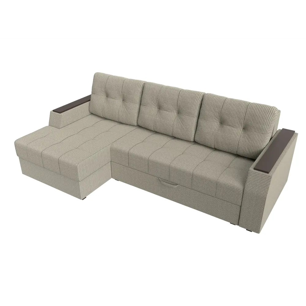 Фото 6 Диван Лига Диванов Эмир 110394L 247x92x150 см рогожка цвет бежевый