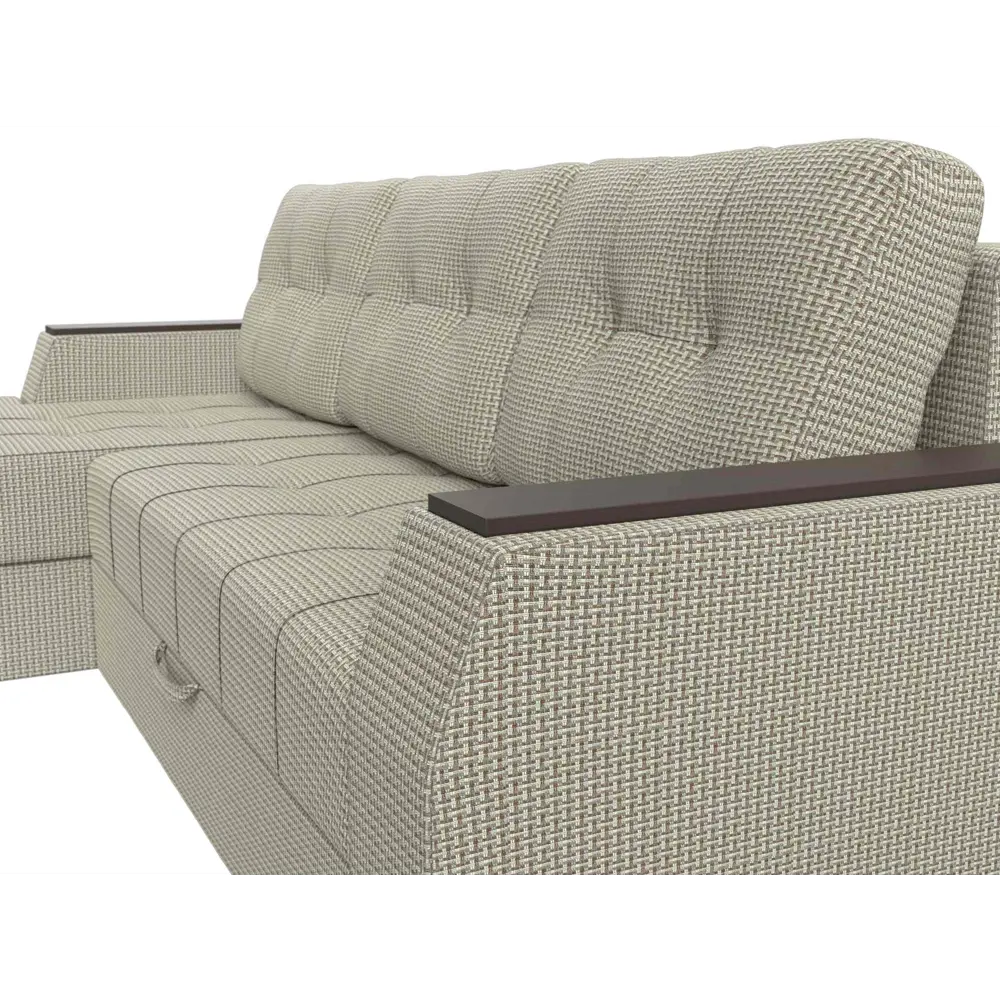 Фото 3 Диван Лига Диванов Эмир 110394L 247x92x150 см рогожка цвет бежевый