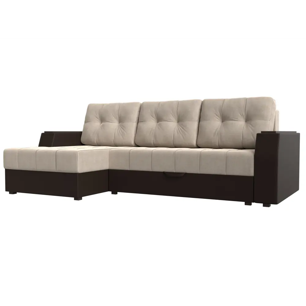 Фото Диван Лига Диванов Эмир 110403L 247x92x150 см рогожка цвет бежевый