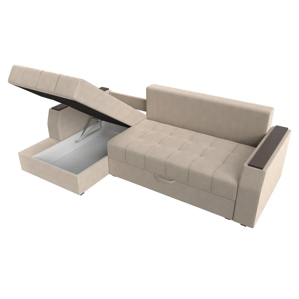 Фото 9 Диван Лига Диванов Эмир 110396L 247x92x150 см рогожка цвет бежевый