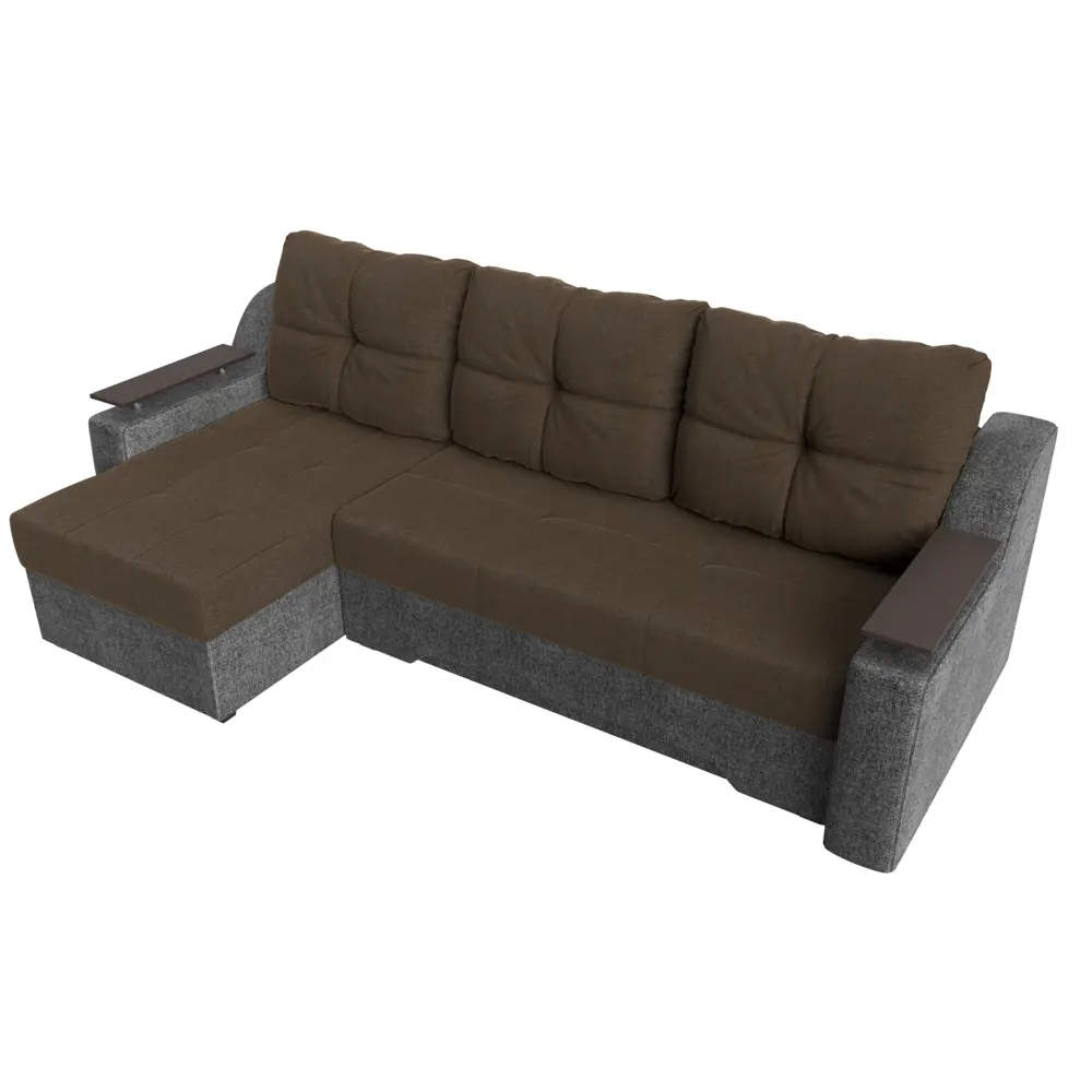 Фото 5 Диван Лига Диванов Сенатор 102695L 232x85x150 см рогожка цвет коричневый Фото 5 Диван Лига Диванов Сенатор 102695L 232x85x150 см рогожка цвет коричневый