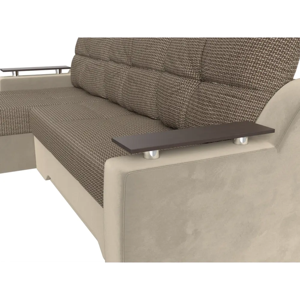 Фото 4 Диван Лига Диванов Сенатор 102701L 232x85x150 см рогожка цвет коричневый Фото 4 Диван Лига Диванов Сенатор 102701L 232x85x150 см рогожка цвет коричневый