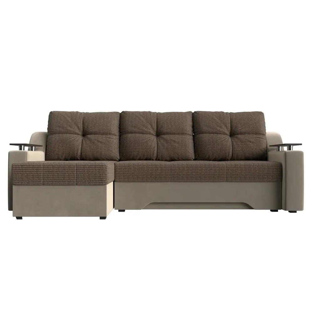 Фото 2 Диван Лига Диванов Сенатор 102701L 232x85x150 см рогожка цвет коричневый Фото 2 Диван Лига Диванов Сенатор 102701L 232x85x150 см рогожка цвет коричневый