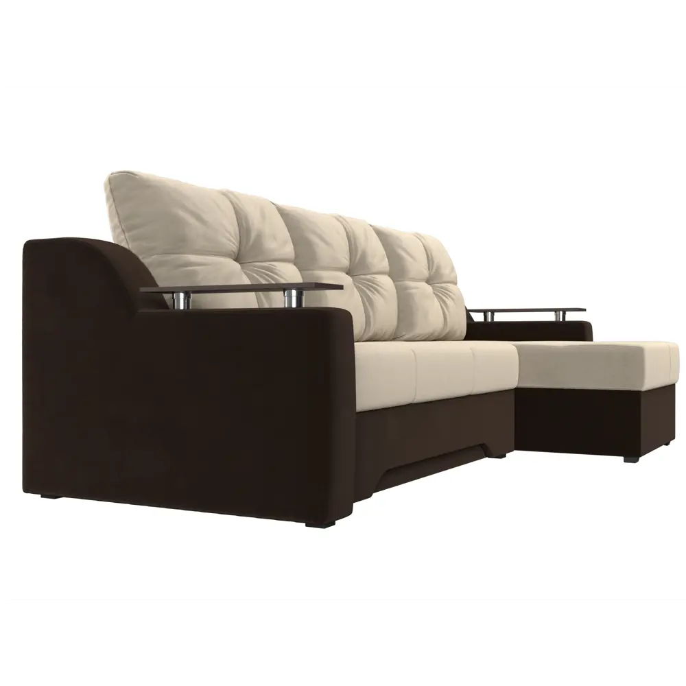 Фото 3 Диван Лига Диванов Сенатор 102690 232x85x150 см вельвет цвет бежевый Фото 3 Диван Лига Диванов Сенатор 102690 232x85x150 см вельвет цвет бежевый