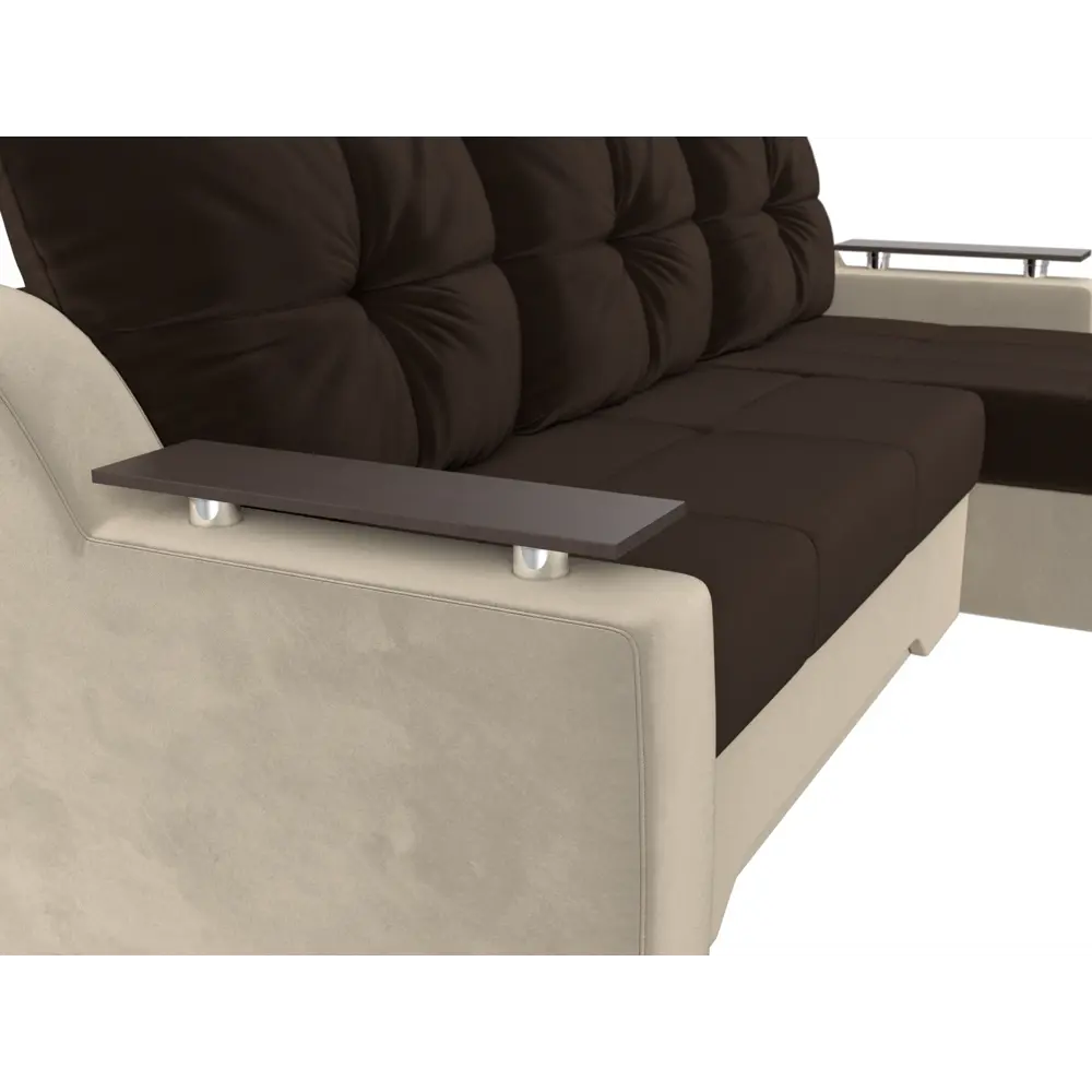 Фото 4 Диван Лига Диванов Сенатор 28042 232x85x150 см вельвет цвет коричневый Фото 4 Диван Лига Диванов Сенатор 28042 232x85x150 см вельвет цвет коричневый