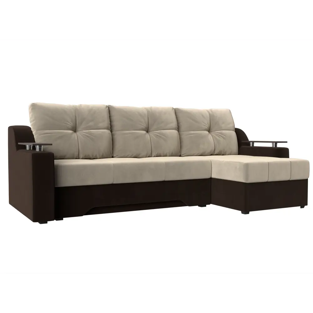 Фото Диван Лига Диванов Сенатор 102690 232x85x150 см вельвет цвет бежевый Фото Диван Лига Диванов Сенатор 102690 232x85x150 см вельвет цвет бежевый