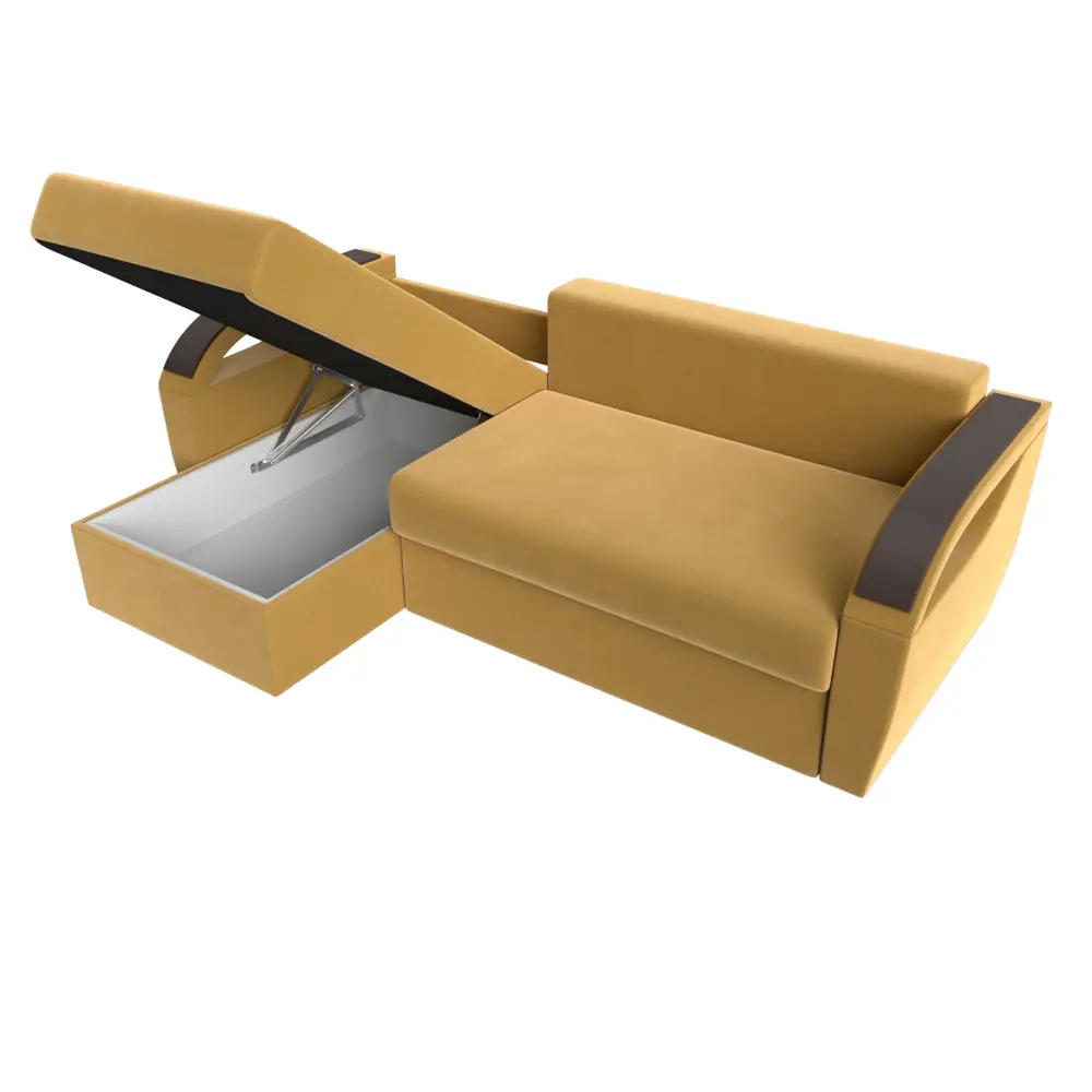 Фото 7 Диван Лига Диванов Форсайт 111581L 226x92x151 см вельвет цвет желтый