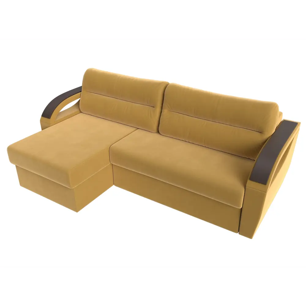 Фото 5 Диван Лига Диванов Форсайт 111581L 226x92x151 см вельвет цвет желтый