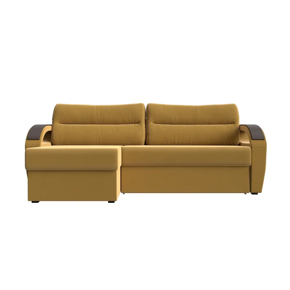 Фото 2 Диван Лига Диванов Форсайт 111581L 226x92x151 см вельвет цвет желтый