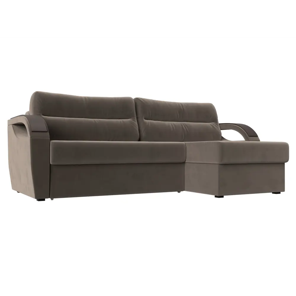 Фото Диван Лига Диванов Форсайт 100774 226x92x151 см велюр цвет коричневый Фото Диван Лига Диванов Форсайт 100774 226x92x151 см велюр цвет коричневый