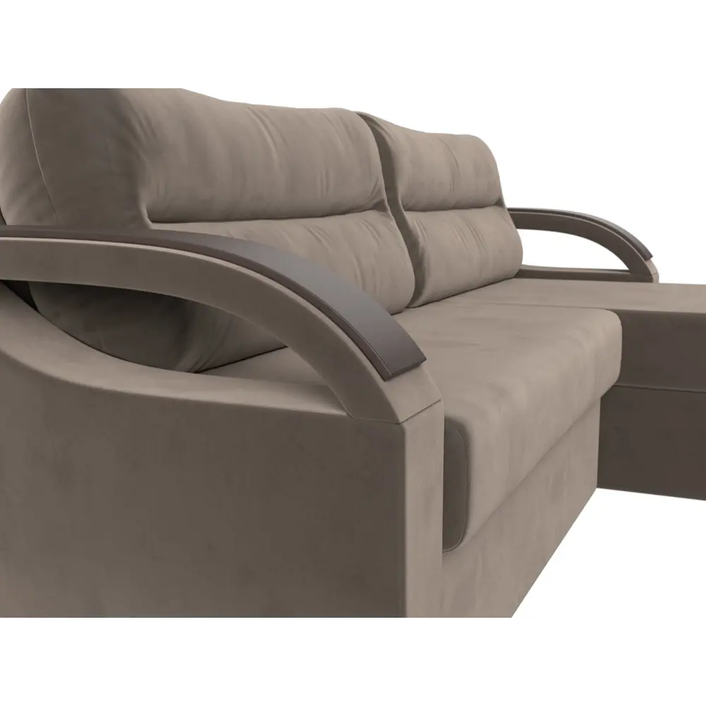 Фото 4 Диван Лига Диванов Форсайт 100774 226x92x151 см велюр цвет коричневый Фото 4 Диван Лига Диванов Форсайт 100774 226x92x151 см велюр цвет коричневый