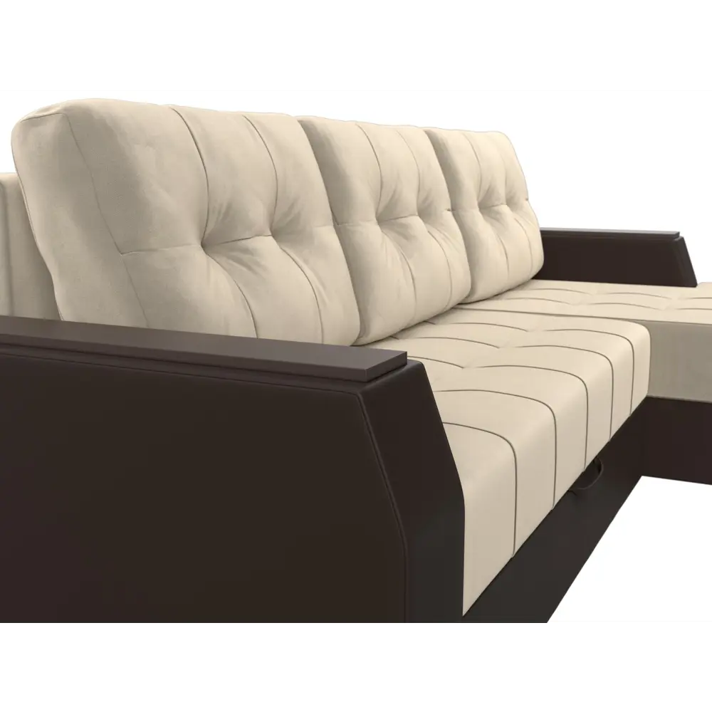 Фото 3 Диван Лига Диванов Эмир 110415 247x92x150 см вельвет цвет бежевый