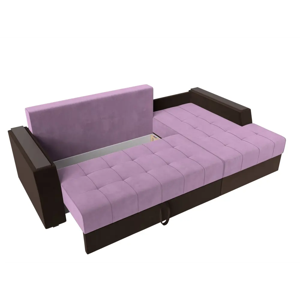 Фото 7 Диван Лига Диванов Эмир 110427 247x92x150 см вельвет цвет фиолетовый