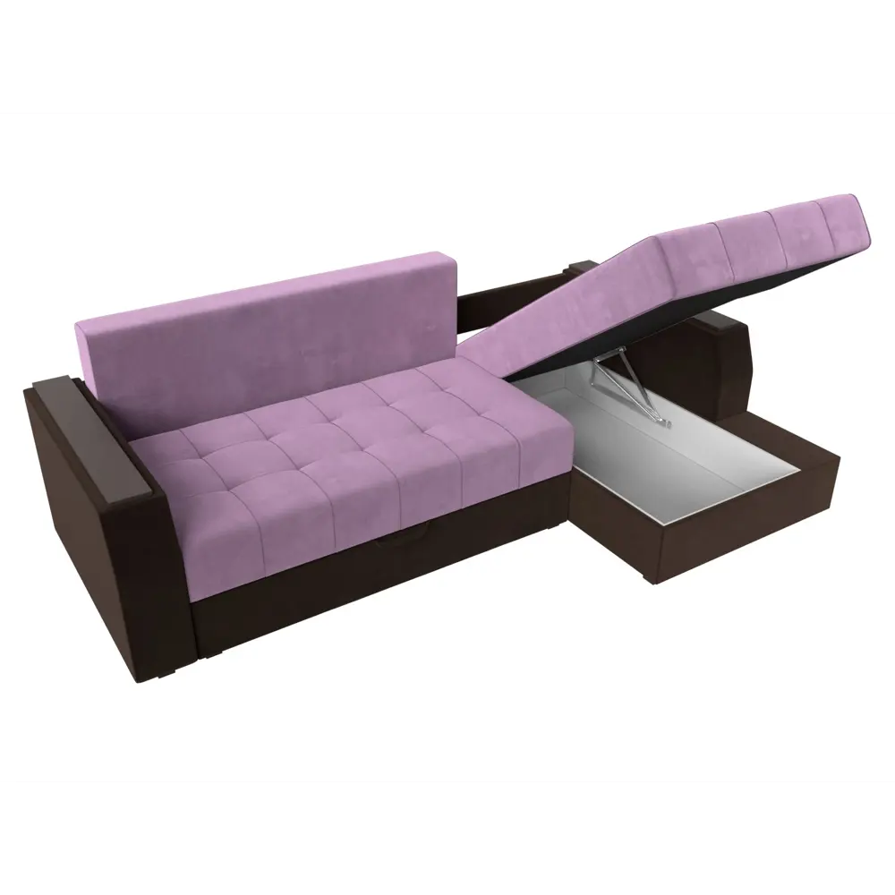 Фото 9 Диван Лига Диванов Эмир 110427 247x92x150 см вельвет цвет фиолетовый