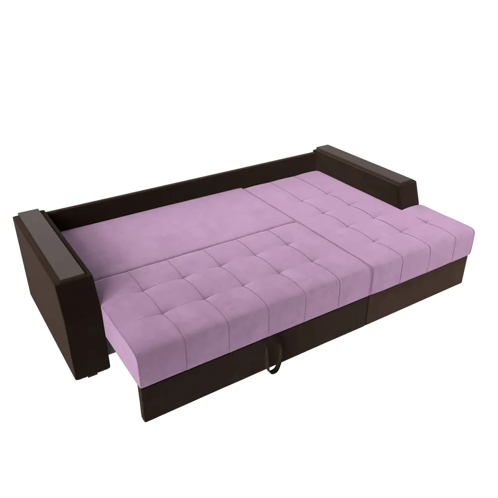 Фото 8 Диван Лига Диванов Эмир 110427 247x92x150 см вельвет цвет фиолетовый