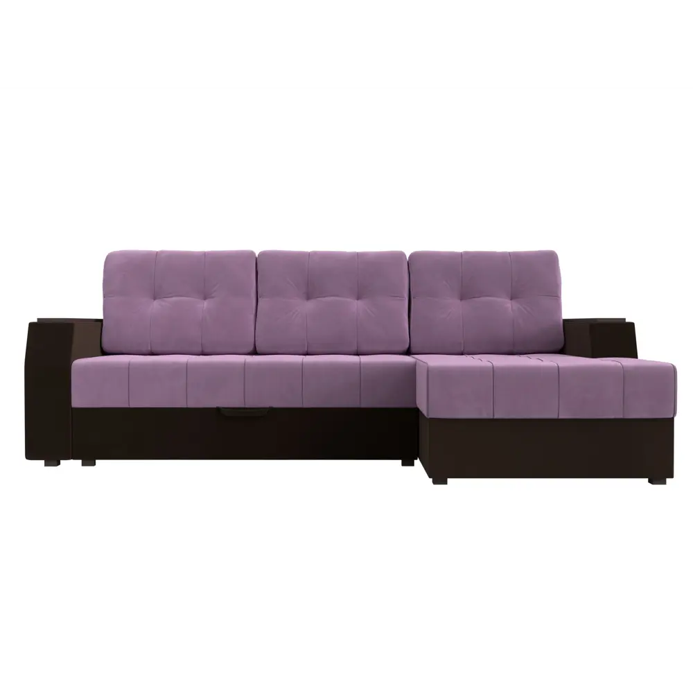 Фото 2 Диван Лига Диванов Эмир 110427 247x92x150 см вельвет цвет фиолетовый