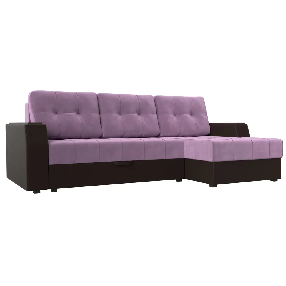 Фото Диван Лига Диванов Эмир 110428 247x92x150 см вельвет цвет фиолетовый Фото Диван Лига Диванов Эмир 110428 247x92x150 см вельвет цвет фиолетовый
