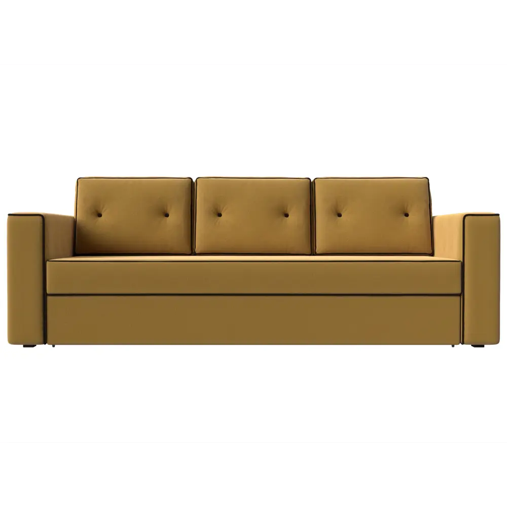 Фото 2 Диван Лига Диванов Принстон 110891 231x85x101 см вельвет цвет желтый