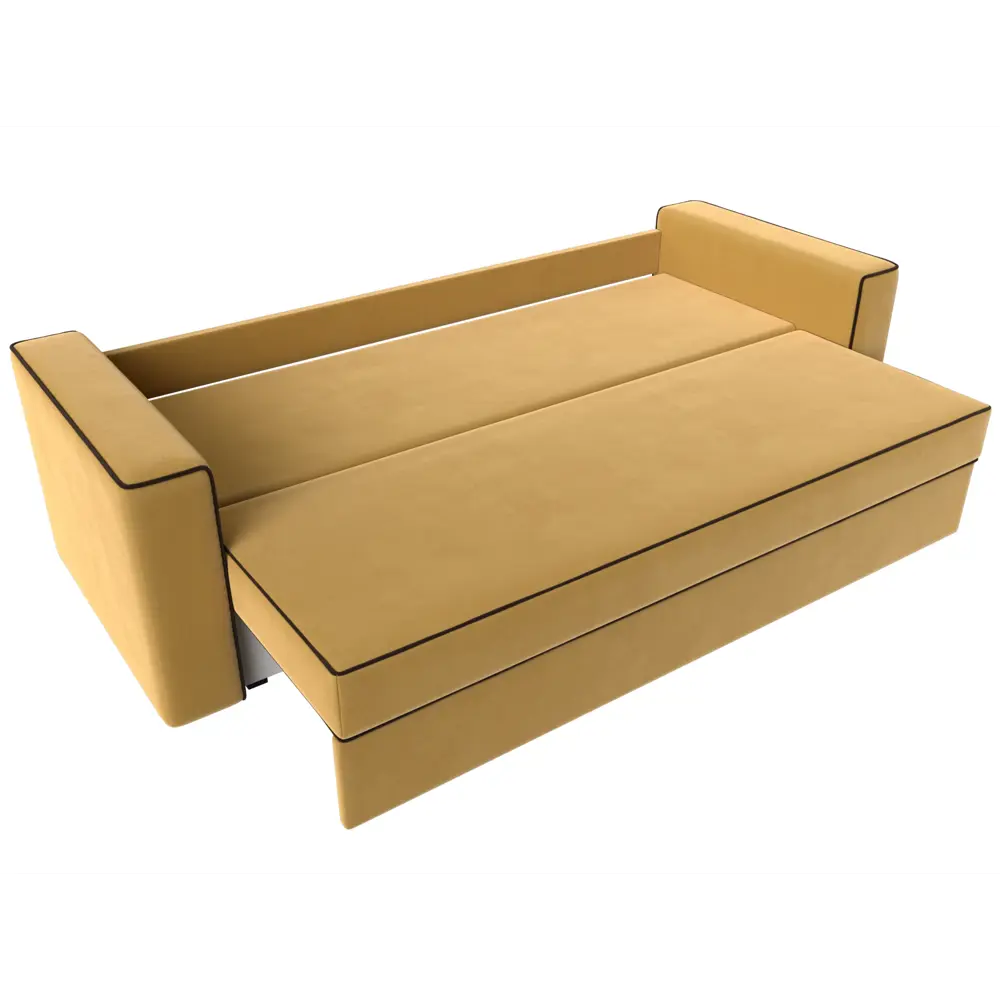 Фото 6 Диван Лига Диванов Принстон 110891 231x85x101 см вельвет цвет желтый