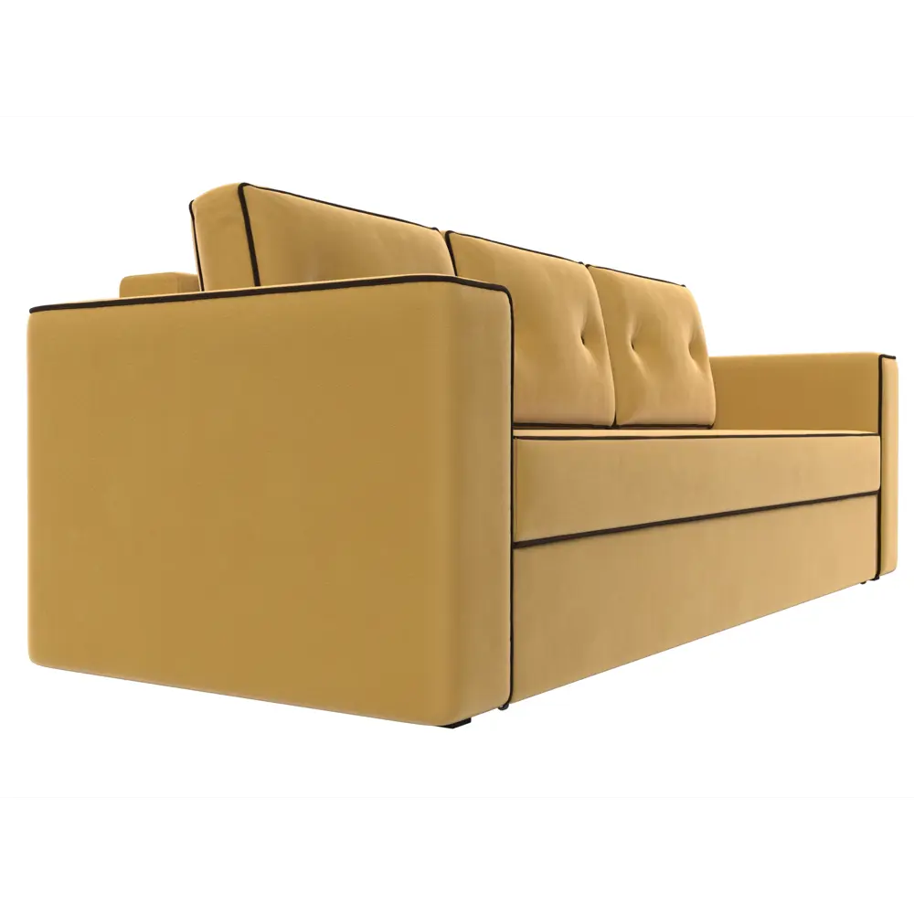 Фото 3 Диван Лига Диванов Принстон 110891 231x85x101 см вельвет цвет желтый