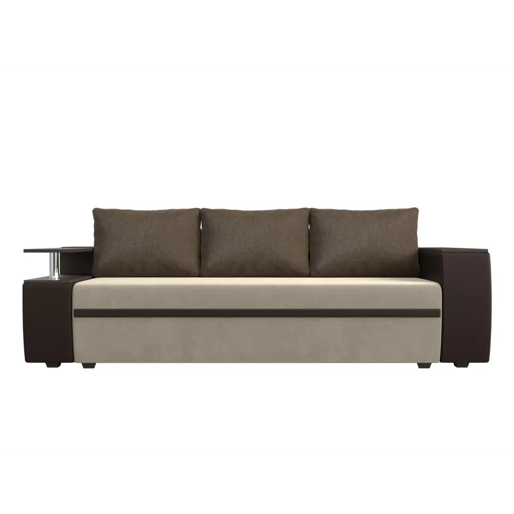 Фото 2 Диван Лига Диванов Ричмонд 114980 233x90x103 см вельвет цвет бежевый/коричневый Фото 2 Диван Лига Диванов Ричмонд 114980 233x90x103 см вельвет цвет бежевый/коричневый