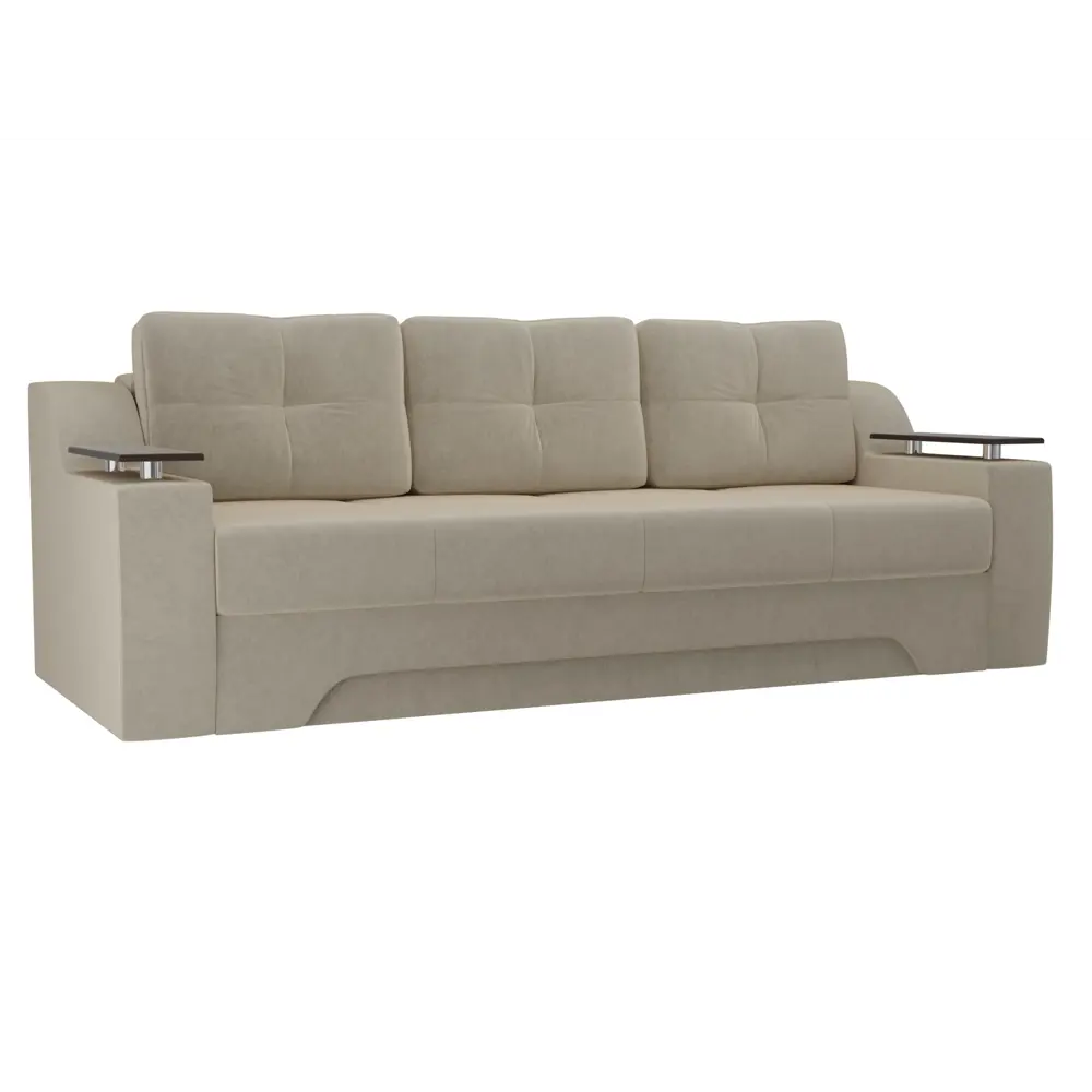 Фото 2 Диван Лига Диванов Сенатор 28339 225x85x101 см вельвет цвет бежевый Фото 2 Диван Лига Диванов Сенатор 28339 225x85x101 см вельвет цвет бежевый